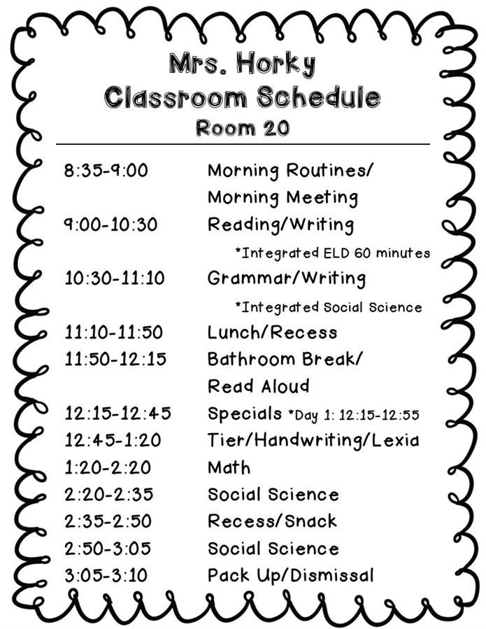 Daily Schedule 23-24